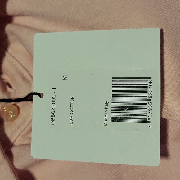 Liberal Youth Ministry Cropped Denim Button Up Shirt in Baby Pink M NWT HTF - Picture 10 of 13